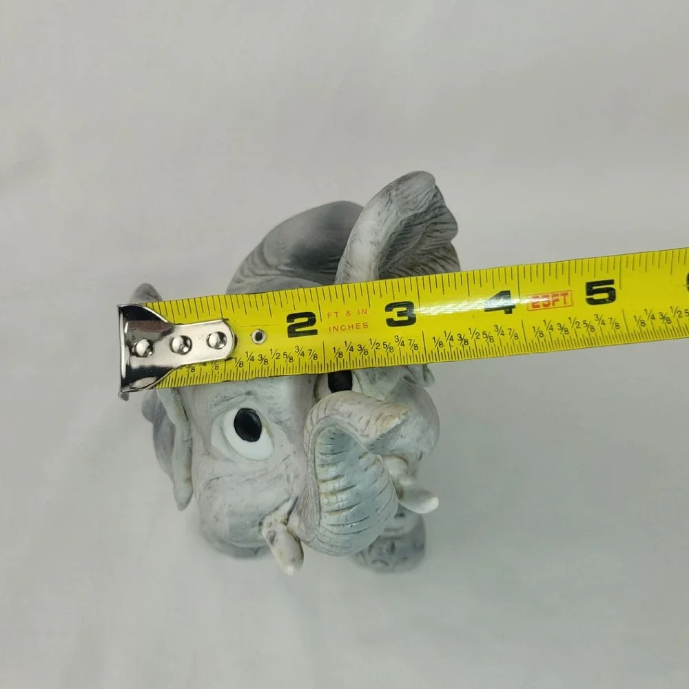 Vintage Andrea by Sadek Gray Ceramic Baby Elephant Figurine